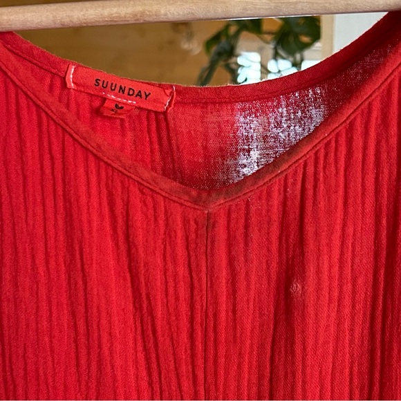 Suunday Dolman Dress - Red Orange - Picture 2 of 4